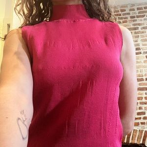 Knit Turtleneck Tank